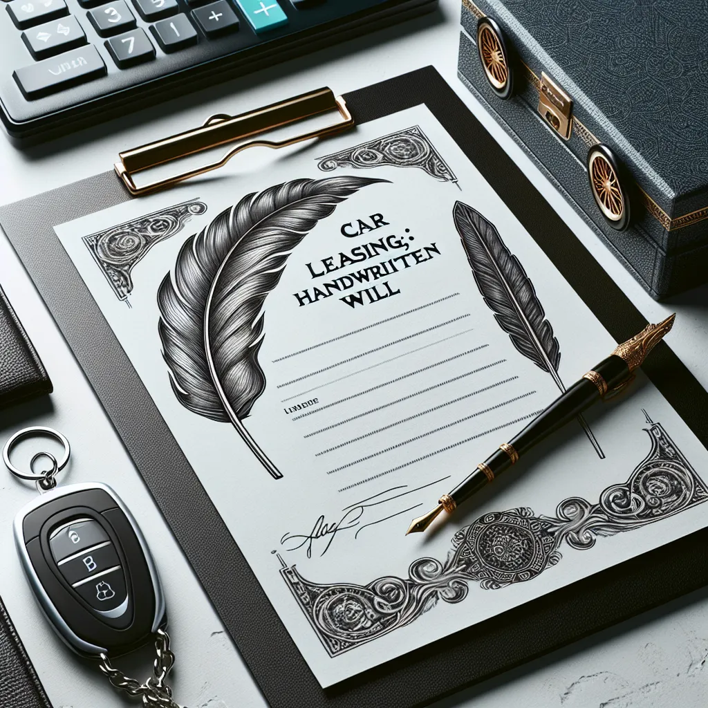 Leasing samochodowy: Wzór testamentu własnoręcznego a finansowanie pojazdów